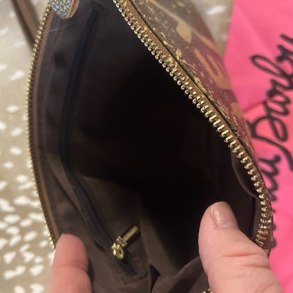 Gold and Coppered/Brown Glittered Leather Money Bag Crossbody by Anca Barbu - Picture 7 of 11